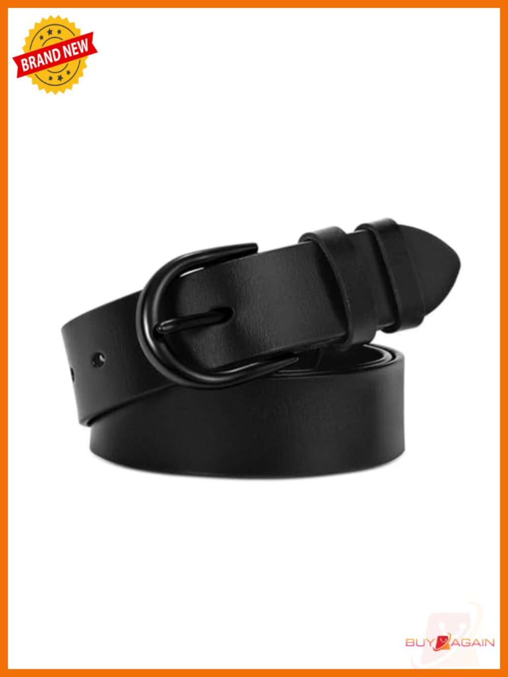 Women's Leather Belt with Pin Buckle for Jeans Pants Dresses